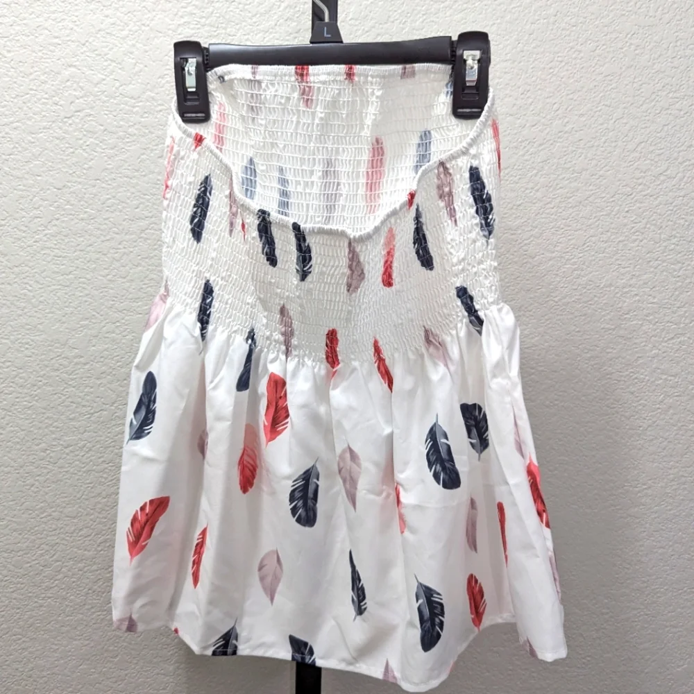 3/$14 Strapless Feather Print Shirt - Picture 2 of 3